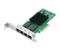 Gigabit Ethernet Converged Network Adapter (NIC) with Intel I350 Chip | Ethernet PCI Express NIC Network Card | Quad Copper RJ45 Puertos | PCI Express 2.1 X4 | Compare to Intel I350-T4