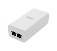 Gigabit Ethernet PoE+ Injector 802.3at, 30 W small housing, white