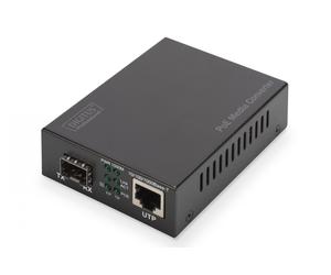 Gigabit Ethernet PoE+ Media Converter, SFP SFP Open Slot, 802.3at, 30W, without SFP module