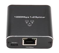 Gigabit Ethernet Splitter 1 a 2, 1000Mbps Divisor de Cable de Internet RJ45 Splitter Splitter Adapter, LAN Ethernet Cable Splitter para CAT5 CAT5E CAT6 CAT7