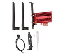 Gigabit Network Card WiFi 6 Bluetooth 5.2 Dual Band Wireless with PCIE Adapter 2400Mbps AX200 Chip for Desktop PC Gaming 4K Streaming