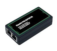 Gigabit PoE Inyector de 2 puertos, repetidor PoE 1 en 2 salidas, 44 V-55 V 0,5 A Gigabit PoE Extender con 1000 Mbit/s, adaptador Gigabit Ethernet para cámaras IP, teléfonos VoIP, distancia de hasta
