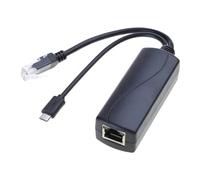 Gigabit PoE Splitter Active PoE Splitter 48V a 5V 1000m Power Over Ethernet TYPE-C / DC5521/ USB