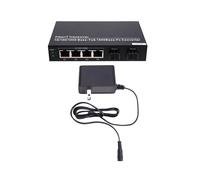 Gigabit SFP Media Converter 2 SFP to 4 RJ45 10/100/1000M Fiber Optic ,for Fast Connectivity US Plug