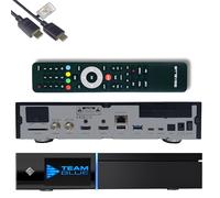 GigaBlue UHD Quad 4K Pro 2X FBC DVB-S2 Receptor de satélite con CPU Dual Core, E2 Linux OS, 4GB RAM, 8GB eMMC, Bluetooth 5.4, H.265, 1200Mbit WLAN, 3 x USB 3.0, HTS e-com Cable HDMI