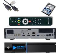 GigaBlue UHD Quad 4K Pro 2X FBC DVB-S2 Receptor de satélite con CPU Dual Core, E2 Linux OS, 4GB RAM, 8GB eMMC, Bluetooth 5.4, H.265, 1200Mbit WLAN, 3X USB 3.0, HTS e-com Cable HDMI + HDD de 2TB