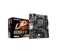 GIGABYTE Placa base A520M K V2 - Compatible con CPUs AMD Ryzen serie 5000 AM4, hasta 5100MHz DDR4 (OC), PCIe Gen3 x4 M.2, LAN GbE, USB 3.2 Gen 1