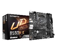 GIGABYTE B550M K Placa base - Procesadores AMD Ryzen 5000, hasta 4733 MHz DDR4, 1xPCIe 4.0 + 1xPCIe 3.0 M.2, LAN 1GbE, USB 3.2 Gen 1