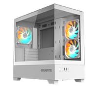 Gigabyte AORUS C201 Panoramic ICE | Caja mATX ARGB Cristal Templado USB 3.0 White RGB Fusion