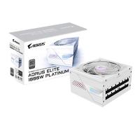 GIGABYTE AORUS Elite P1000W Ice Fuente de Alimentación - PCIe 5.0, 80 Plus Platinum, Diseño Completamente Modular, Ventilador de 120 mm, Compatible con ATX 3.0, Enchufe UE