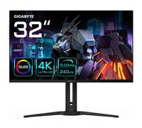 GIGABYTE Monitor de juegos OLED AORUS FO32U2 de 32” - 3840 x 2160 (UHD), 240Hz, 0.03ms, KVM, 250 cd/m², FreeSync Premium Pro, DisplayHDR True Black 400, HDMI 2.1