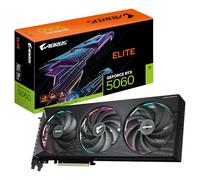 GIGABYTE AORUS GeForce RTX 5060 Elite 8G Tarjeta Gráfica - 8GB GDDR7, 128bit, PCI-E 5.0, 2722 MHz Frecuencia del núcleo, 3 x DisplayPort, 1 x HDMI, GV-N5060AORUS E-8GD