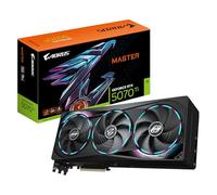 GIGABYTE AORUS GeForce RTX 5070 Ti Master 16G Tarjeta Gráfica - 16GB GDDR7, 256 bits, PCI-E 5.0, 2670 MHz Core Clock, 3 x DP 2.1a, 1 x HDMI 2.1b, NVIDIA DLSS 4, GV-N507TAORUS M-16GD