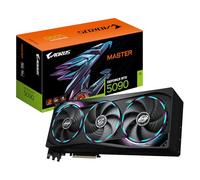 GIGABYTE AORUS GeForce RTX 5090 Master 32G Tarjeta Gráfica - 32GB GDDR7, 512 bits, PCI-E 5.0, 2655MHz Frecuencia Base, 3 x DP 2.1a, 1 x HDMI 2.1b, GV-N5090AORUS M-32GD