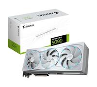 GIGABYTE AORUS GeForce RTX 5090 Stealth Ice 32G Tarjeta Gráfica - 32GB GDDR7, 512bit, PCI-E 5.0, 2655MHz Frecuencia del núcleo, 3 x DP 2.1a, 1 x HDMI 2.1b, NVIDIA DLSS 4, GV-N5090AORUSST ICE-32GD