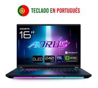 GIGABYTE AORUS MASTER 16 BZHC6PTE64SP Portátil Gaming - Intel Core Ultra 9 275HX, 16" OLED WQXGA 240Hz, RTX 5090 24GB, 32GB RAM, 1TB SSD, Windows 11 Pro, Negro, Teclado Portugués