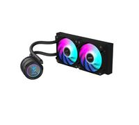 GIGABYTE AORUS WATERFORCE II 240 Refrigerador de CPU líquido AIO - 2x ventiladores ARGB de 120 mm, mecanismo de conexión deslizante, DAISY-CHAIN, compatible con Intel LGA 1851 y AMD AM5