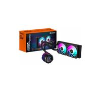 GIGABYTE AORUS WATERFORCE X II 240 Refrigerador de CPU líquido AIO - 2X Ventiladores ARGB de 120 mm, Pantalla LCD a Todo Color, Daisy-Chain, Compatible con Intel LGA 1851 y AMD AM5