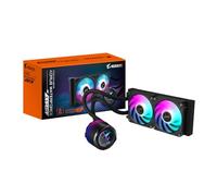 GIGABYTE AORUS WATERFORCE X II 240 Refrigerador de CPU líquido AIO - 2X Ventiladores ARGB de 120 mm, Pantalla LCD a Todo Color, Daisy-Chain, Compatible con Intel LGA 1851 y AMD AM5