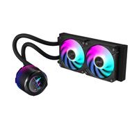 GIGABYTE AORUS WATERFORCE X II 240 Refrigerador de CPU líquido AIO - 2X Ventiladores ARGB de 120 mm, Pantalla LCD a Todo Color, Daisy-Chain, Compatible con Intel LGA 1851 y AMD AM5