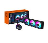 GIGABYTE AORUS WATERFORCE X II 360 Refrigerador de CPU líquido AIO - 3X Ventiladores ARGB de 120 mm, Pantalla LCD a Todo Color, Daisy-Chain, Compatible con Intel LGA 1851 y AMD AM5