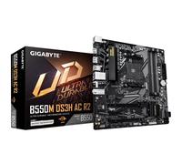 GIGABYTE B550M DS3H AC R2 Placa Base - Procesadores AMD Ryzen 5000, VRM de 5+3 Fases, hasta 4733 MHz DDR4 (O.C.), 1x M.2 PCIe 4.0 + 1x M.2 PCIe 3.0, Wi-Fi 5, LAN 1 GbE, USB 3.2 Gen 1