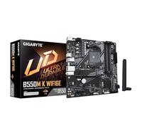 GIGABYTE B550M K WIFI6E Placa Base - CPUs AMD Ryzen 5000, hasta 4733 MHz DDR4, 1x PCIe 4.0 + 1x PCIe 3.0 M.2, Wi-Fi 6E, LAN 1 GbE, USB 3.2 Gen 1