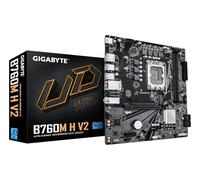 GIGABYTE B760M H V2 Placa Base - Compatible con procesadores Intel Core de 14ª generación, VRM Digital de 5+1+1 Fases, hasta 8000MHz DDR5 (O.C.), 1xPCIe 4.0 M.2, LAN 1GbE, USB 3.2 Gen1