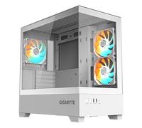 GIGABYTE Caja PC C201 Panoramic Ice – m-ATX Torre media, 3 ventiladores, USB 3.0, RGB Fusion
