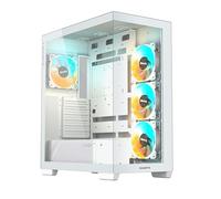 Caja ordenador gaming gigabyte c500 atx cristal templado blanca