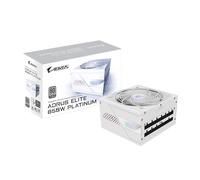 GIGABYTE Fuente de alimentación AORUS Elite P850W Ice - PCIe 5.0, 80 Plus Platinum, diseño Totalmente Modular, Ventilador de 120 mm, Compatible con ATX 3.0, Enchufe británico