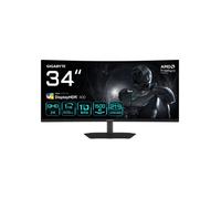 GIGABYTE G34WQC2 Monitor Gaming Curvo 34” WQHD - 3440 x 1440, 1500R, 200Hz, 1ms, 450 CD/m², AMD FreeSync Premium, DisplayHDR 400, HDMI 2.0, Displayport 1.4