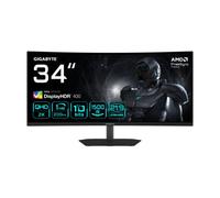 GIGABYTE G34WQC2 Monitor Gaming Curvo 34” WQHD - 3440 x 1440, 1500R, 200Hz, 1ms, 450 CD/m², AMD FreeSync Premium, DisplayHDR 400, HDMI 2.0, Displayport 1.4