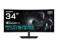 GIGABYTE G34WQCP Monitor Gaming Curvo UWQHD de 34" - 3440 x 1440, 1500R, 180Hz, 1ms, 350 cd/m², AMD FreeSync Premium, DisplayHDR 400, HDMI 2.0, DisplayPort 1.4