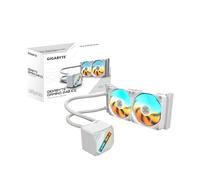 GIGABYTE Gaming 240 Ice Refrigeración Líquida para CPU - 2x120mm Ventiladores ARGB, Mecanismo de Enclavamiento Deslizante, Daisy-Chain, Compatible con Intel LGA 1851 y AMD AM5