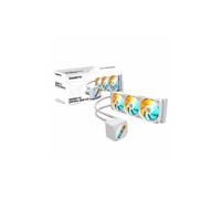 GIGABYTE Gaming 360 Ice Refrigeración Líquida para CPU - 3x120 mm Ventiladores ARGB, Mecanismo de Enclavamiento Deslizante, Daisy-Chain, Compatible con Intel LGA 1851 y AMD AM5