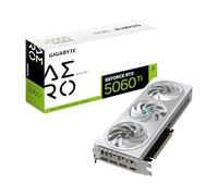 Gigabyte GeForce RTX 5060 Ti Aero OC 8G Tarjeta Gráfica - 8 GB GDDR7, 128 bits, PCI-E 5.0, 2647 MHz Frecuencia del núcleo, 3 x DisplayPort, 1 x HDMI, GV-N506TAERO OC-8GD