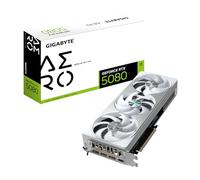 GIGABYTE GeForce RTX 5080 Aero OC SFF 16G Tarjeta Gráfica - 16GB GDDR7, 256 bits, PCI-E 5.0, 2730MHz Core Clock, 3 x DisplayPort, 1 x HDMI, GV-N5080AERO OC-16GD