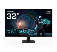 GIGABYTE GS32QCA 31.5" Monitor Curvo para Gaming QHD - 2560 x 1440, 180Hz, 1ms, 250 cd/m², FreeSync, HDR Ready, HDMI 2.0, DisplayPort 1.4