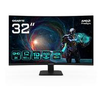GIGABYTE GS32QCA 31.5" Monitor Curvo para Gaming QHD - 2560 x 1440, 180Hz, 1ms, 250 cd/m², FreeSync, HDR Ready, HDMI 2.0, DisplayPort 1.4