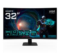 GIGABYTE GS32QCA 31.5" Monitor Curvo para Gaming QHD - 2560 x 1440, 180Hz, 1ms, 250 cd/m², FreeSync, HDR Ready, HDMI 2.0, DisplayPort 1.4