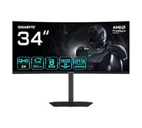 GIGABYTE GS34WQCA Monitor Gaming Curvo 34" WQHD - 3440 x 1440, 1500R, 120Hz, 1ms, 300 CD/m², FreeSync Premium, HDR Ready, HDMI 2.0, DisplayPort 1.4.