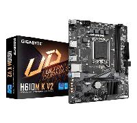 gigabyte intel h610m k v2 placa base - procesadores intel core 14ª generación hasta 5600 mhz ddr5 1xpcie 3.0 m.2 lan 1gbe usb 3.2 gen 1 lga 1700
