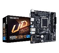 gigabyte intel h610m s2h v2 placa base - soporta cpus intel core de 14ª generación 4+1+1 fases híbridas vrm digital hasta 5600mhz ddr5 1xpcie 3.0