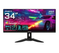 Gigabyte M34WQ 34" Monitor de Juego WQHD - 3440 x 1440, 144Hz, 1ms, 400 CD/m², FreeSync Premium, DisplayHDR400, HDMI 2.0, Displayport 1.4