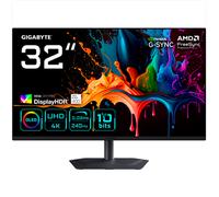 GIGABYTE MO32U2 Monitor Gaming OLED 32” 4K UHD - 3840 x 2160, 240Hz, 0.03ms, 250 CD/m², G-Sync Compatible, FreeSync Premium Pro, Display HDR True Black 400, HDMI 2.1, DisplayPort 1.4