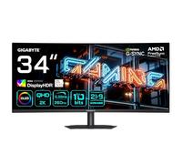 GIGABYTE MO34WQC36 Monitor Gaming Curvo 34” WQHD - 3440 x 1440, 360Hz, 0.03ms, KVM, 300 CD/m², FreeSync Premium Pro, DisplayHDR True Black 500, HDMI 2.1, DisplayPort 2.1
