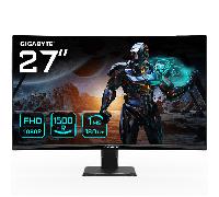 GIGABYTE GS27FC 27" Monitor de Juego Curvo FHD - 1920 x 1080, 1500R, 180Hz, 1 ms, 250 cd/m², FreeSync Premium, HDR Ready, HDMI 2.0, Displayport 1.4