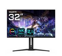 GIGABYTE Monitor de juegos OLED AORUS FO32U2P de 32” - 3840 x 2160 (UHD), 240Hz, 0.03ms, 250 cd/m², KVM, FreeSync Premium Pro, DisplayHDR True Black 400, DisplayPort 2.1