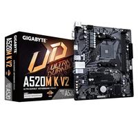 GIGABYTE Placa base A520M K V2 - Compatible con CPUs AMD Ryzen serie 5000 AM4, hasta 5100MHz DDR4 (OC), PCIe Gen3 x4 M.2, LAN GbE, USB 3.2 Gen 1